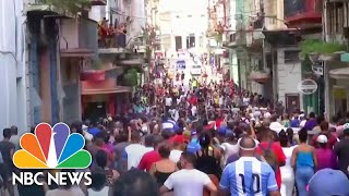 Thousands Of Cubans Protest Against Government