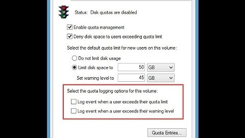 How to set Disk Quota(Limit) to users