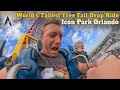 World's Tallest Free Fall Drop Tower at Icon Park Orlando – Ride Reaction Cam and POV