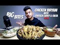 Chicken biryani with chicken curry & raita MUKBANG + RECIPE | Akshanshu Aswal