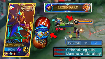 ALDOUS 1 HIT BUILD IN MIDLANE IS LITERALLY BROKEN! NEW ROTATION! ALDOUS BEST BUILD 2022 - mlbb