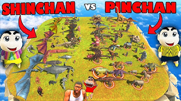 SHINCHAN ARMY vs PINCHAN ALL UNITS in Animal Revolt Battle Simulator with CHOP