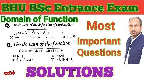 important questions of maths for BHU BSc. entrance exam