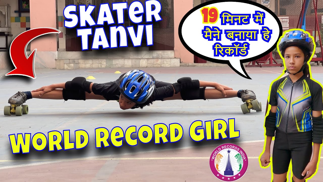 skater tanvi skating world Record skating training steps how to