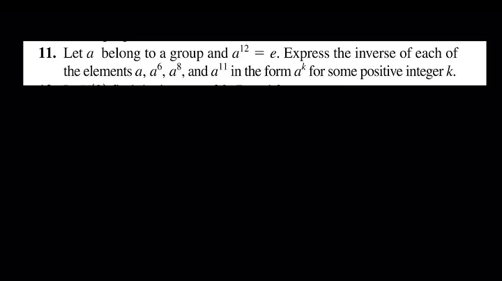 Exercise question from ''Contemporary Abstract Algebra'' by Joseph A. Gallian.