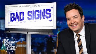Bad Signs: This Gate Must Be Open or Shut at All Times, Discover a New Hobby | The Tonight Show