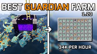 Easy Guardian Farm Without Drain Minecraft 1.20.6 - 34,000 Items per Hour!