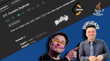 217. Contains Duplicate Explained || Tamil || LeetCode || Java