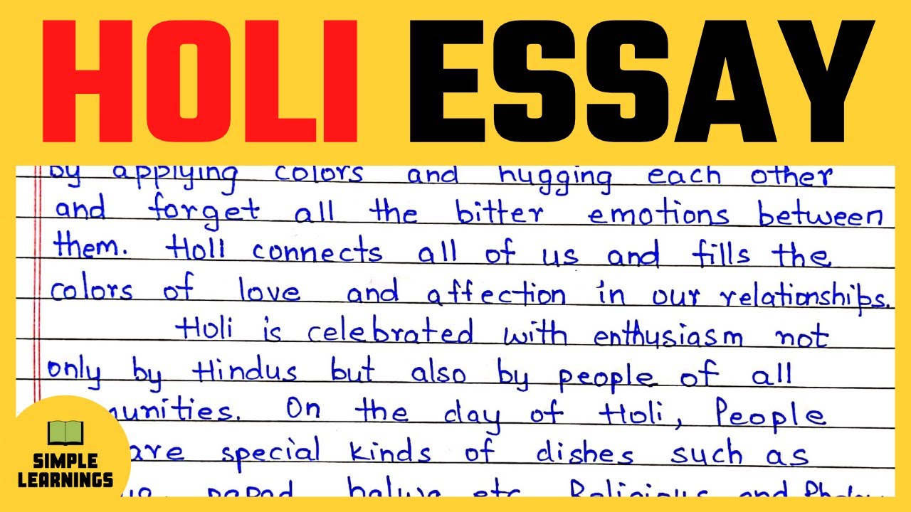 essay on holi in english 300 words