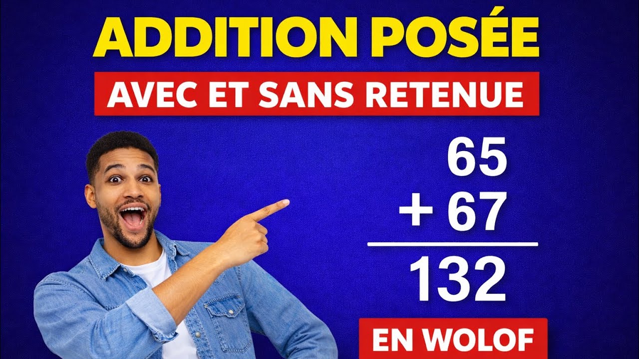 Addition Posée Facile (Avec et Sans Retenue) EN WOLOF