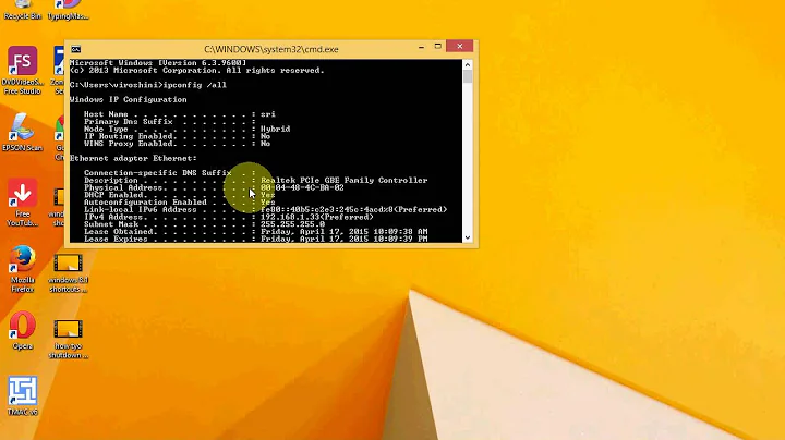 how to find ip address windows 8 1 pro