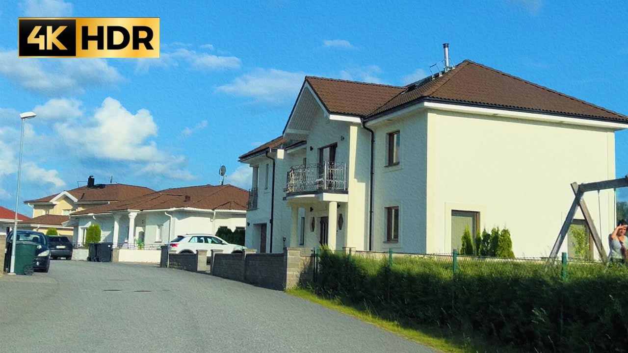 Driving in Stockholm Södertälje | Very luxury houses in Stockholm | 4K Driving tour in Sweden