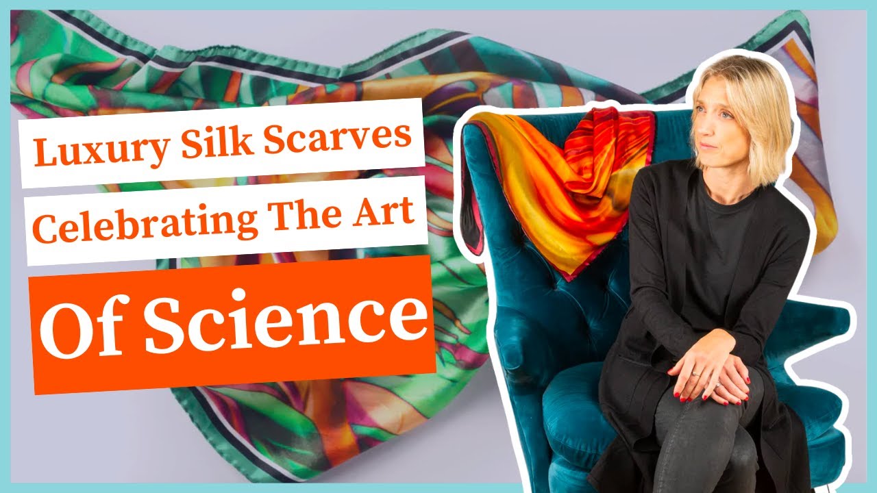 Luxury Silk Scarves Celebrating the Art of Science with Siwan Oldham, By Biology