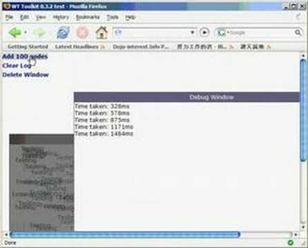 WT Toolkit 0.3.3 Performance - Before Optimizations (FF2.0)