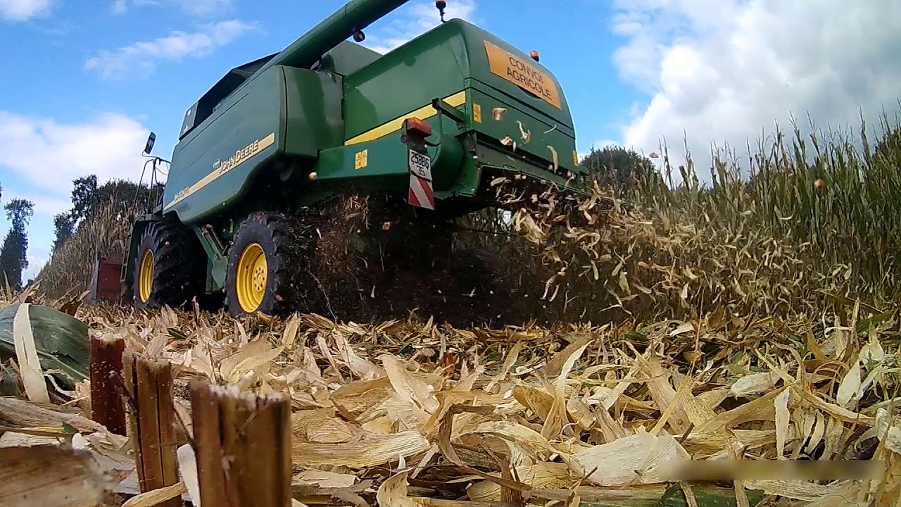 Moisson de maîs 2017 / john deere 9640 WTS / claas arion&axion / sarl louvet