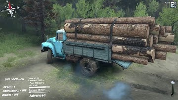 Truck Offroad With Logs Spintire Gameplay Coast Level