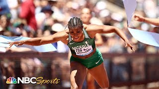 Blessing Okagbare stuns Elaine Thompson and Dina Asher-Smith in women's 200m | NBC Sports