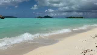 3+ HOURS of Bright Bora Bora Beach Waves (sounds to help you relax)