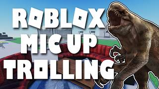 Jurassic Worlds Distortus Rex Invades Roblox! | Roblox Mic Up Trolling