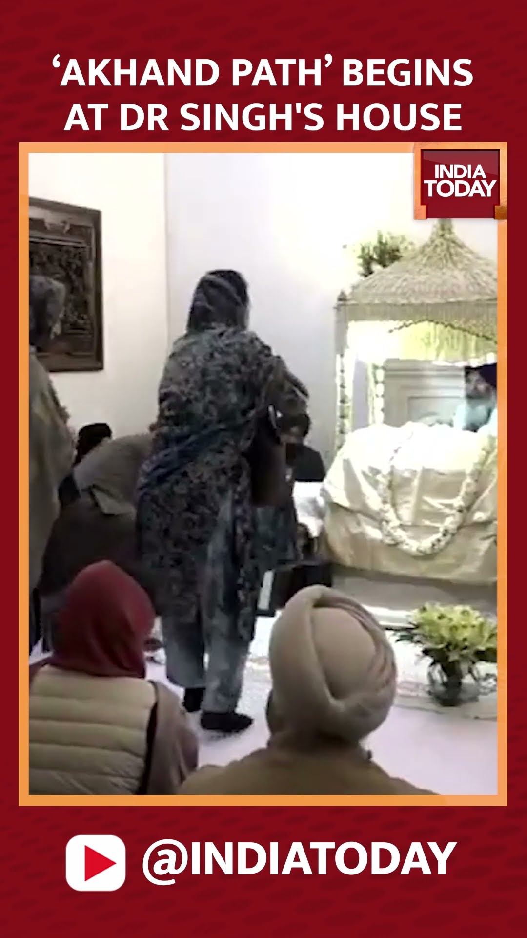 'Bhog' Of 'Akhand Path' Kept In Memory Of Former PM Manmohan Singh At His Residence