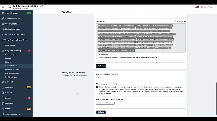 Abrechnungsvordrucke für Grippeschutzimpfungen erstellen in No-Q