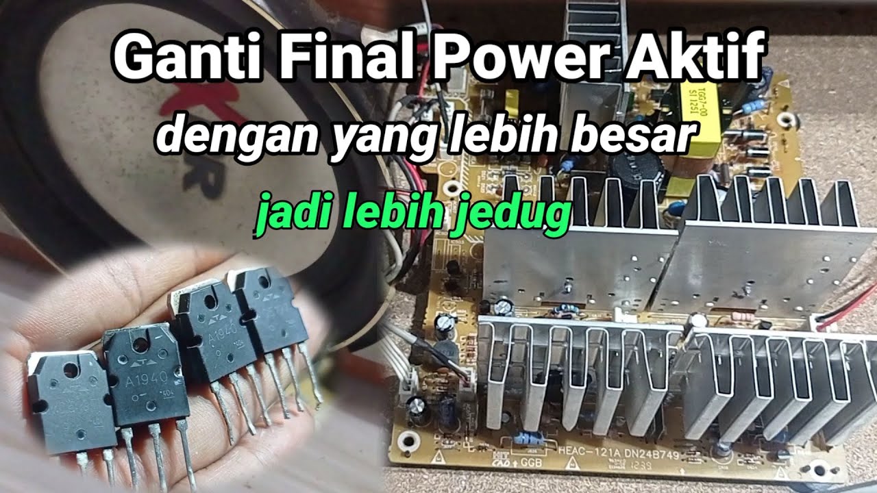Perbaikan Ampli Speaker Aktif || ganti final power amplifier || POLYTRON ac matic || Ram R15