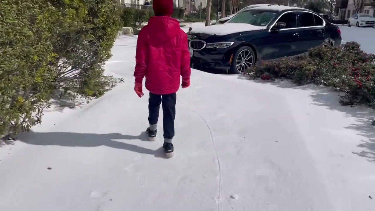 Snowfall in Austin , TX