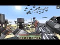 MODERN ARMY DESTROYS PILLAGER MILITARY BASE USING MODERN WEAPONS IN MINECRAFT