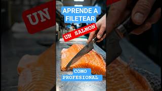 Corta salmón como un experto‼️😱 quédate y aprende #shorts #viralshorts #comida comi