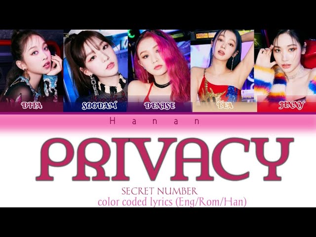 SECRET NUMBER - 'PRIVACY' Color Coded Lyrics ( Eng/Rom/Han )