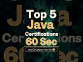 Top 5 Java Certifications to get hired 👨💻 #javacertification #shorts #javaprogramming