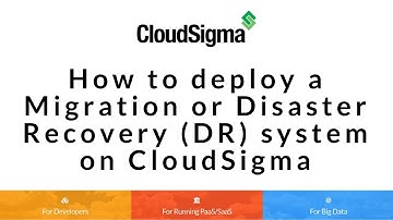How to deploy a Migration or Disaster Recovery (DR) system on CloudSigma
