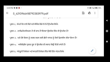 class 10th weekly test -4 science full solution #pseb 10th weekly test paper