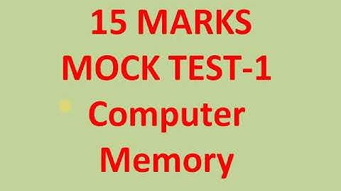 HP JOA (IT) Exam 2021||MOCK TEST FOR  COMPUTER MEMORY(Part-1) ||
