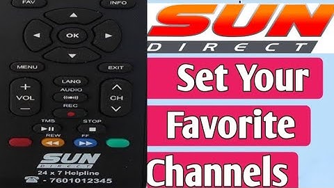 set your favourite channel list in Sun direct dth Telugu #how to set favourite channel in sun direct
