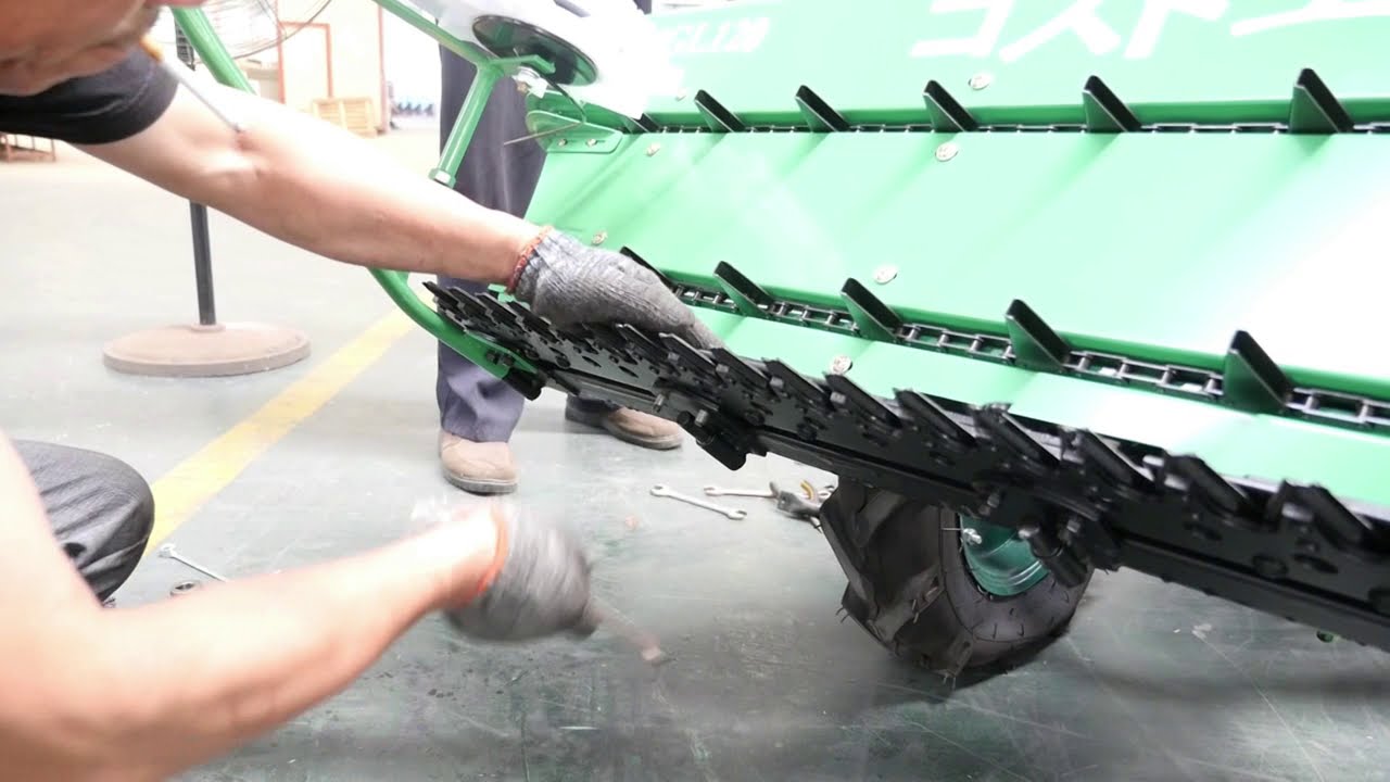 Reaper head 4GL120 for mini tiller install video