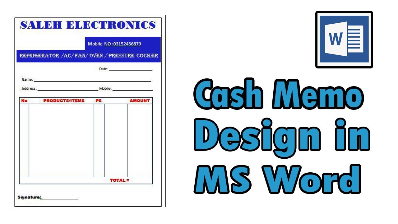 How To Make Cash Memo In Ms Word How To Make Bill In MS Word Urdu how-to-make-cash-memo-in-ms-word-how-to-make-bill-in-ms-word-urdu