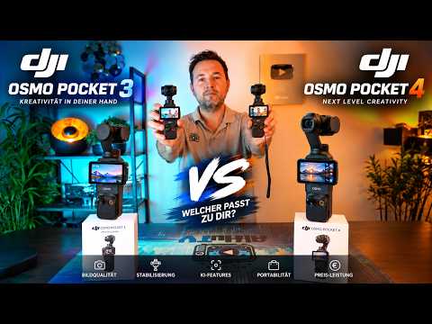 Vorschaubild zum Video: DJI Pocket 3 vs Pocket 4 - Zwei Generationen im direkten Duell