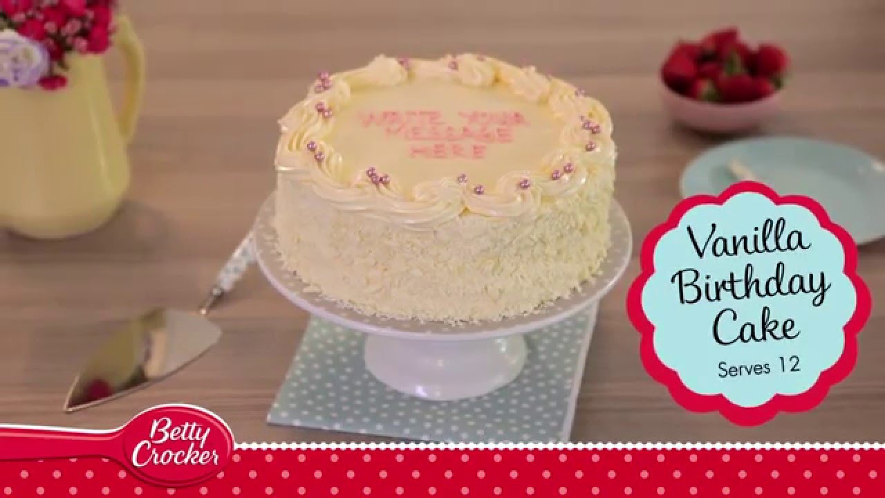 Tilbageholdenhed Celsius median Vanilla Sponge Birthday Cake Recipe - Betty Crocker™ - YouTube