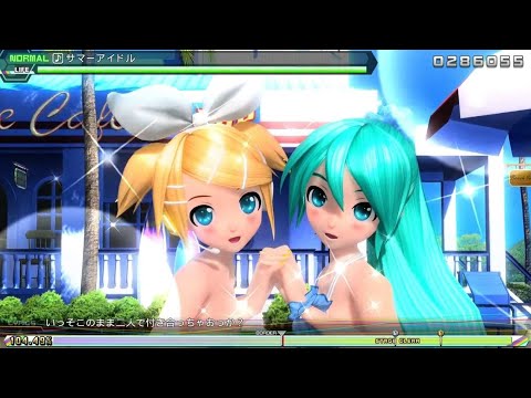 【初音ミクProject DIVA Future Tone DX】サマーアイドル　NORMAL　フルコンボ　アケコン手元あり