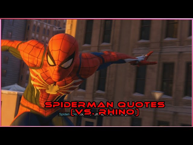 Spiderman Quotes Compilation (Vs Rhino) Miles Morales