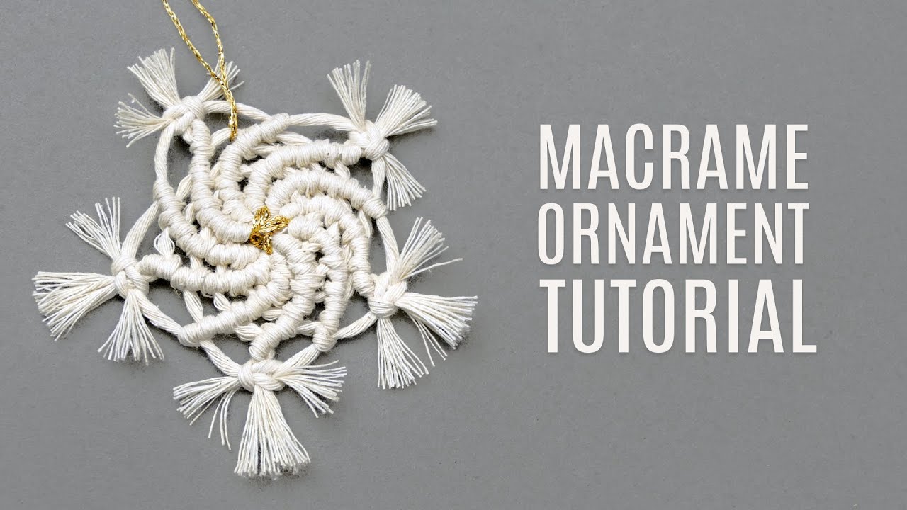 MACRAMÉ ORNAMENTS DIY SNOWFLAKES EASY ❄️ 