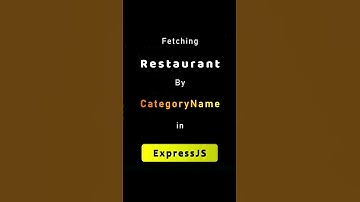 fetching Restaurant by category name in nodejs with mongodb. #nodejs #mongodb #expressjs #restapis