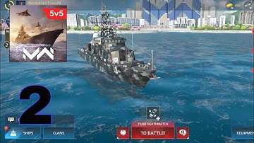 Modern Warships: naval battles - Gameplay Walkthrough part 1 (iOS, Android)