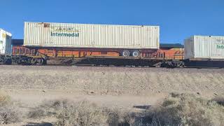 EB BNSF Domestic Intermodal/Port Stack Train At Lenwood Ca! #bigbossrailfanner