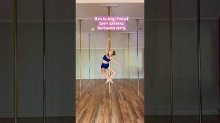 How to Pretzel Spin Backwards entry- Pole Dance Spin |Spinning Pole Trick #intermediatepole #shorts