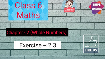 class 6 Maths chapter 2 Exercise 2.3 Q. 1 @bmpsonline