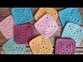 Como tejer el sencillo cuadrado granny a crochet paso a paso