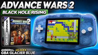 Advance Wars 2: Black Hole Rising RG 34XX GBA Glacier Blue GamePlay