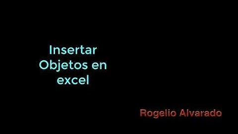 Insertar Objeto Excel